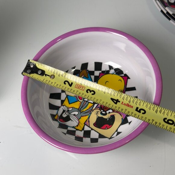 Vintage Looney Tunes 1994 Zak Designs Plates Bowls Cups Tweety Taz Daffy Bugs - Picture 3 of 16